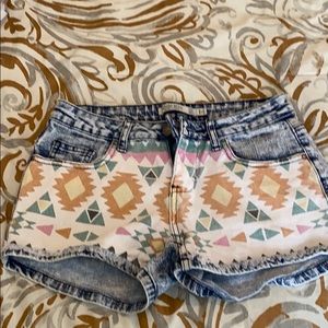Boutique Aztec Jean Shorts